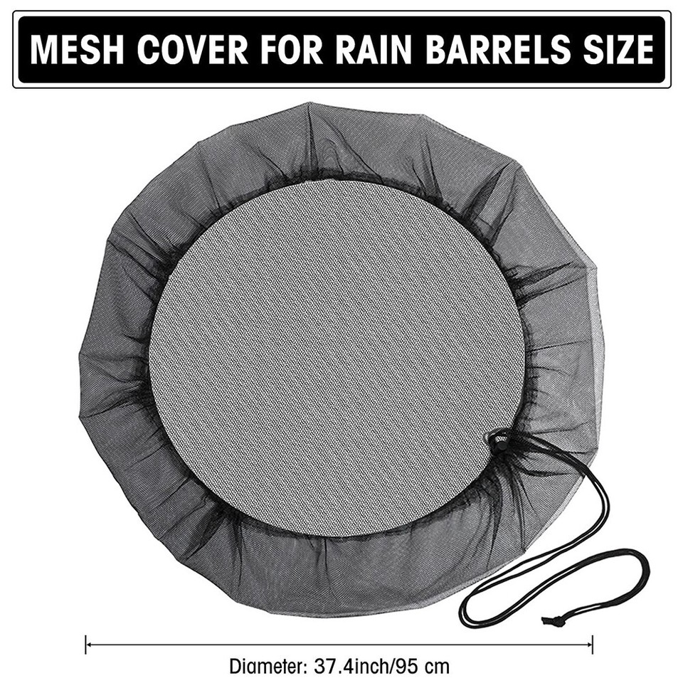 ♥ Mesh Cover for Rain Barrel Rain Barrel Net Cover 37.4inch Prevent