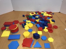 2D SHAPE ACTIVITY - DESK SET - Circles, Triangles, Squares, Rectangles, Hexagons