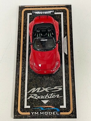 1/64 YM Model Mazda MX-5 Roadster Red with Opening Hood Engine