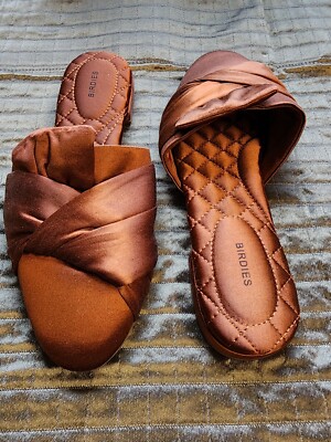 Birdies 6 NEW! Songbird Copper Satin Mule Slides