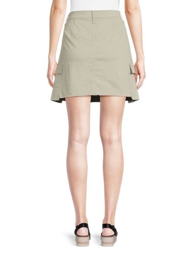 Damen Rock Größe 34 High Rise Cargo Mini Denim Baumwolle Salbeigrün JOE'S Org 198 $ - Bild 1 von 2