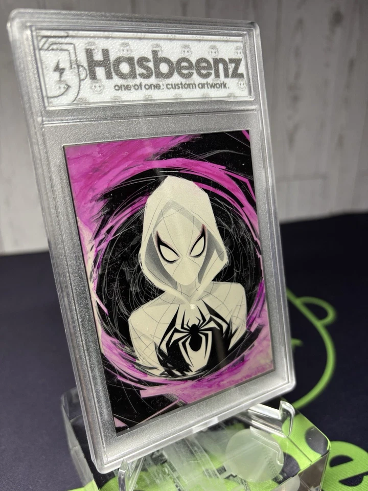 2025 Hasbeenz Ghost Spider Marvel Acrylic Sketch Card 1/1 Encased - Image 3 of 4