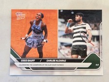 Carlos Alcaraz / Coco Gauff 2025 Topps Now French Open Champions Roland Garros