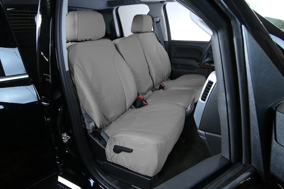 For Suzuki Grand Vitara 03-04 Saddleman Canvas 1st Row Gray Custom Seat Covers Foto 3 de 4