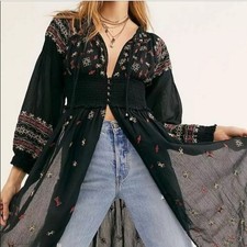 NWT Free People Mykonos Embroidered Dress