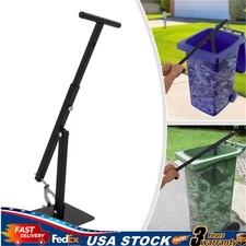 Manual Trash Can Compactor Waste Recycling Hand Tool for 60L-100L Wheelie Bins