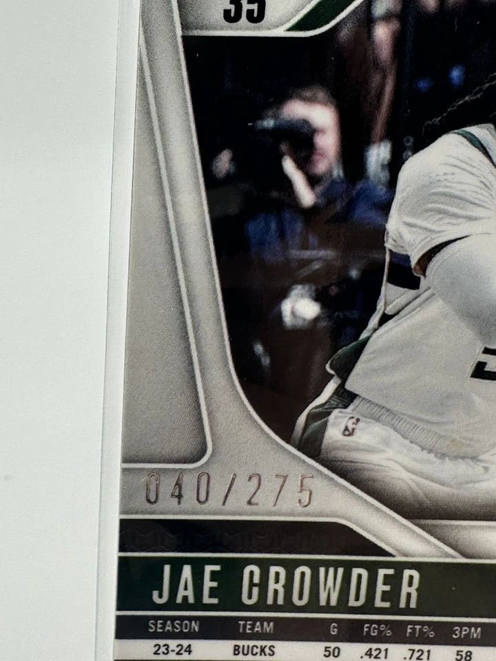 JAE CROWDER 2024-25 PANINI PRIZM БЕЛЫЕ БАКСЫ MILWAUKEE NO35 /175 Q4407 - Изображение 4 из 4