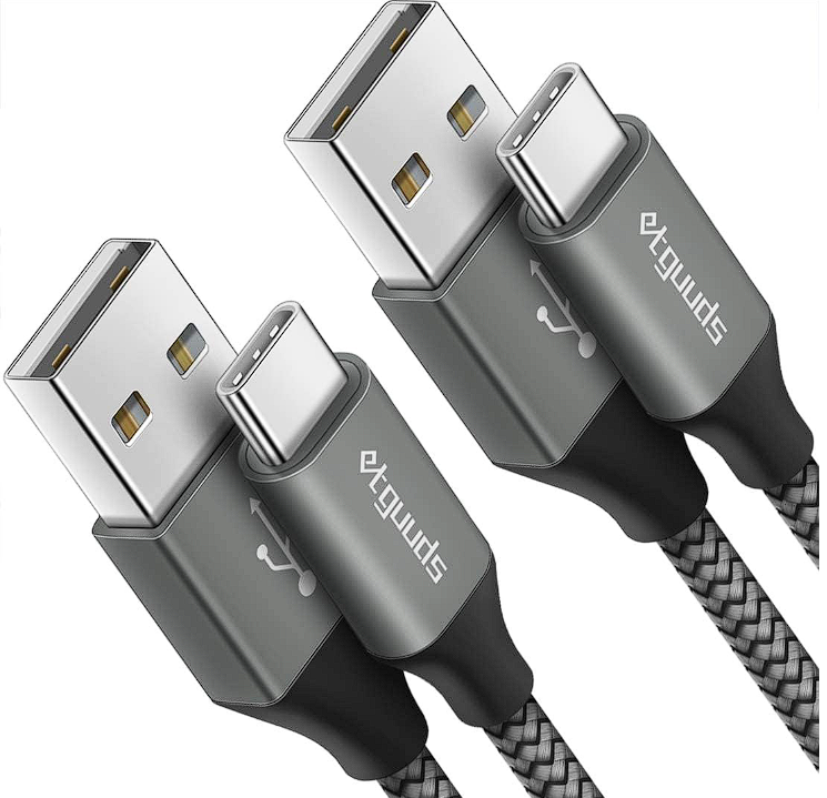 USB A to USB C Cable 2 Pack – 3ft Fast Charging Type C Cord for Samsung Android
