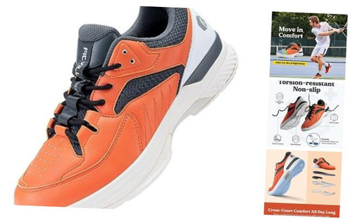 Scarpe da tennis uomo larghe Pickleball tutte le campi con arco 11 X-Wide arancione - Foto 1 di 7