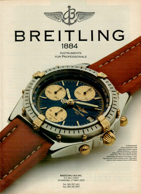 1994 Breitling Chronomat 1884 Instruments for Professionals VINTAGE PRINT AD