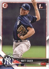 2018 Bowman Prospects #BP102 Matt Sauer - BB