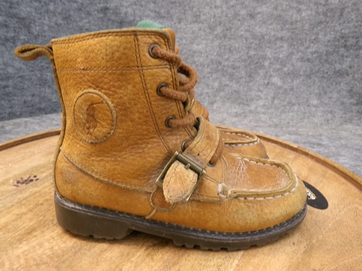 Polo Ralph Lauren Ranger Hi II Boots Youth Size 9.5 Brown 