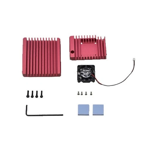 Metal Protective Case with Radiator Cooling Fan For NanoPi R2S Mini Router