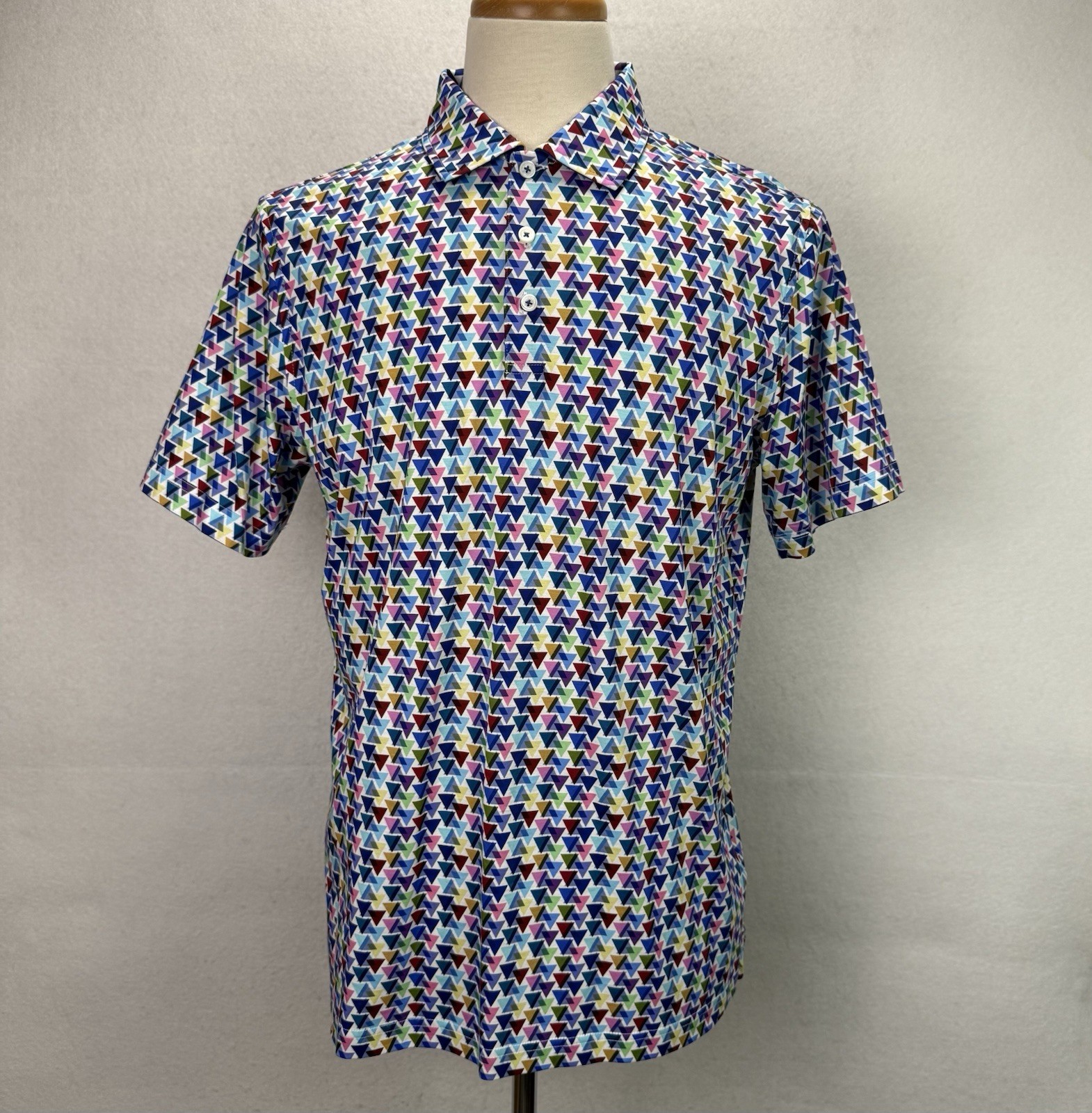 Bugatchi Multi Color Geometric Triangles All Over… - image 1