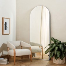 Arched Full Length Mirror Arched Wall Mirror Floor Mirror with Stand Contempo...