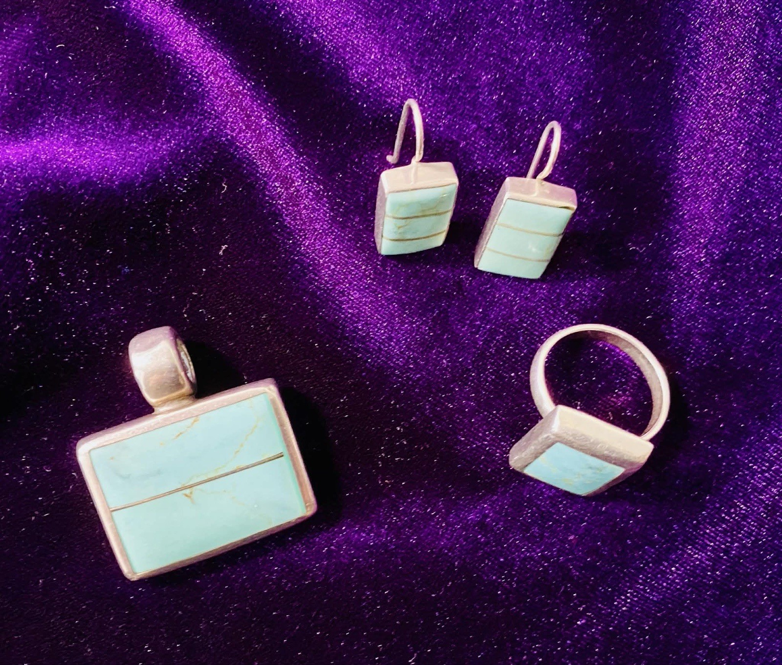 Beautiful solid sterling silver 925 square/rectan… - image 2