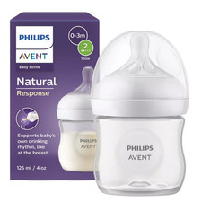 Philips Avent 4oz/125m Natural Response Baby Bottle with Slow Flow