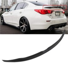 Black For Infiniti For Q50 2014-20 SPORT STYLE ABS Primered Stable SPOILER Wing