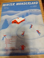 1934 Vintage Sheet Music Winter Wonderland Dick Smith Felix Bernard