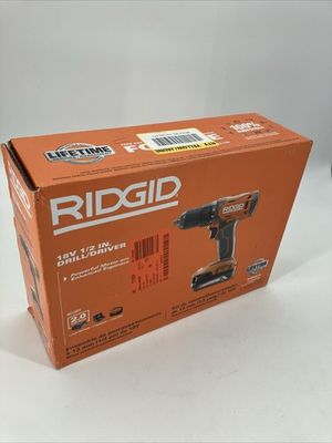 #ad RIDGID 18V Cordless 1 2 in. Drill Driver Kit with 1 2.0 Ah Battery and Charger $49.95