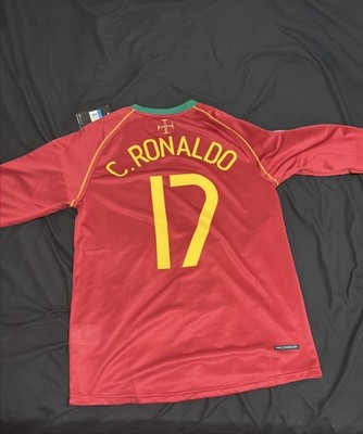 Nike Portugal Cristiano Ronaldo #17 Soccer Jersey Red Green Yellow