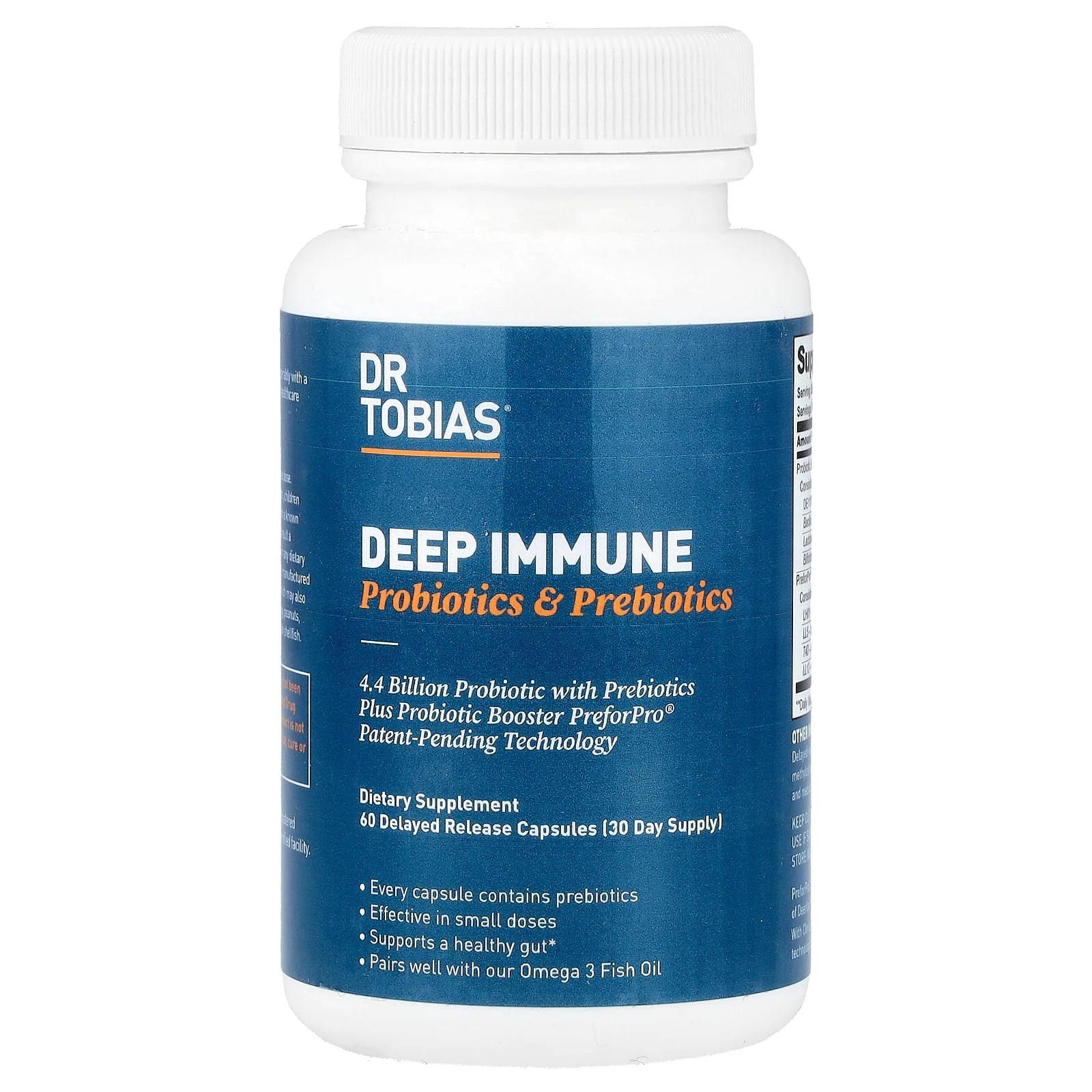 Deep Immune, Пробиотики и пребиотики, 60 капсул с отсроченным высвобождением