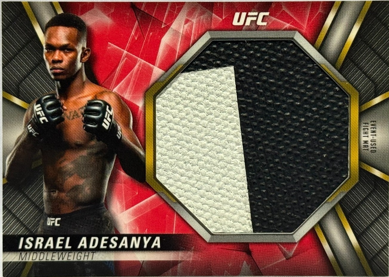 2019 Topps UFC Knockout - Jumbo Fight Mat Relics Israel Adesanya #JFMR ...