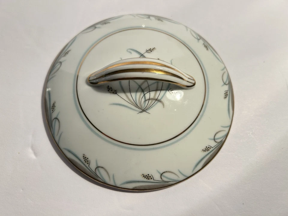 Vintage Noritake Nicole #5768 Sugar Bowl com Tampa e Creme Floral Japão  - Imagem 4 de 4