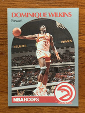 1990-1991 NBA Hoops Card #36 - Dominique Wilkens, Atlanta Hawks - HOF - NrMt+