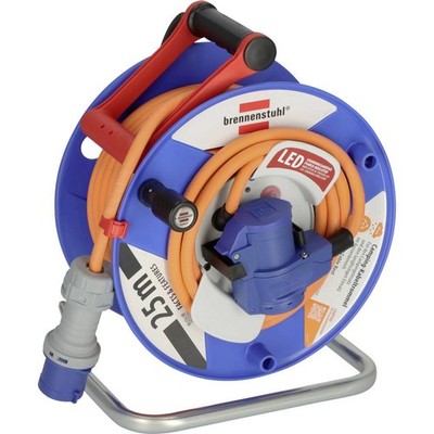 Brennenstuhl 1182470200 Camping-Kabeltrommel 25 m Orange CEE-Stecker 16 A 3polig