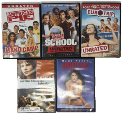 Unrated Comedy DVD Lot of 5 American Pie Old School EuroTrip Striptease