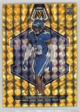 2024 Panini Mosaic Rookies Reactive Yellow Mosaic Prizm Andru Phillips #362 0c4