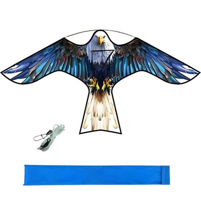 HENGDA KITE Bird Hawk Flying Kite Without Pole 47 x 23'', bule,without pole 
