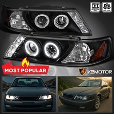 Black Fits 1995-1999 Sentra 200sx Led Halo Projector Headlights Lamps Leftright