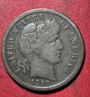1916S US Barber SILVER Dime "San Francisco" Mint! "LIBERTY" Shows! FINE/VF!