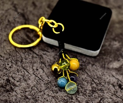 7 Stck. Natürlicher 7 Chakra Heilstein Schlüsselanhänger Anhänger Handtasche ...