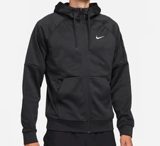 NIKE Therma-FIT Full Zip Hoodie Black Fleece Men's Size XXL 2XL Top DQ4830 010