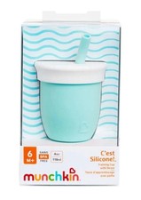 Munchkin C'est Silicone 4oz Training Cup with Straw - Mint