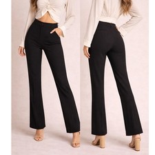 Prada Dress Pants Womens Size 42 US 8 Black Red Tab Belted Business Designer