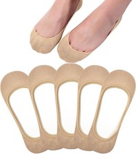 Women's No Show Socks Ultra Low Cut Non-Slip Footies for Flats Hidden Wear