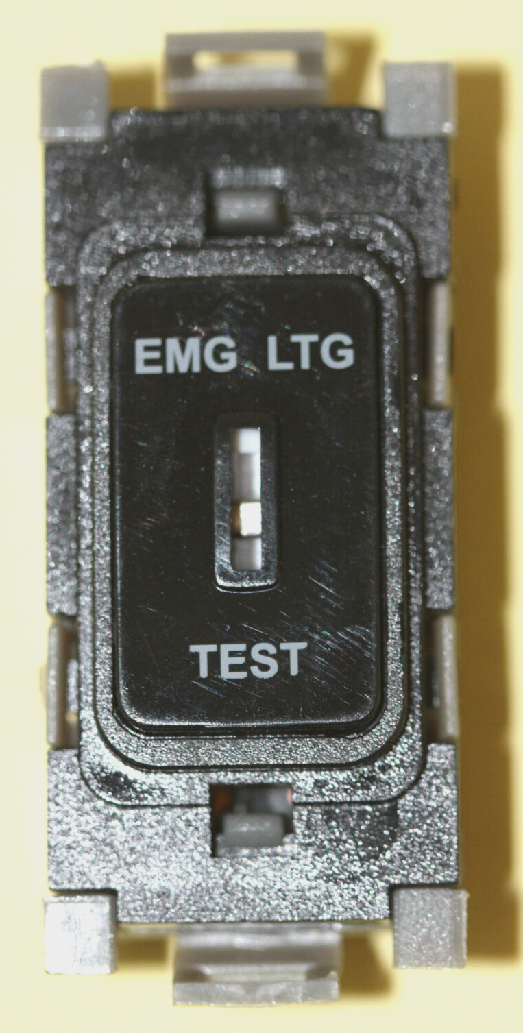 Deta Grid Switch - G3538BK - 20a Double Pole Grid Key Switch Module EMG LTG TEST
