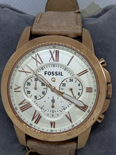 Fossil NDW1 GEN 1 Reloj inteligente con Cronógrafo de Cuero Banda De Cuarzo  Rosa Dorado 44mm C223 | eBay