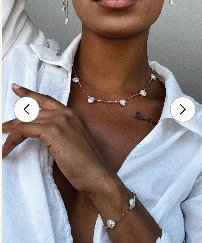 Collar Love Isabelle Lucia Oro 14k Relleno y Perlas Foto 3 de 4