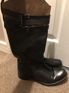 ladies black riding style boots