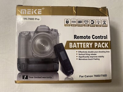 Meike MK-760D Pro Battery Grip 2.4G Wireless Remote Pack for Canon EOS 750D 760D