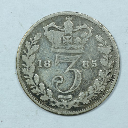 1885 Great Britain 3 Pence Threepence .925 Fine Silver - 第 1/2 張圖片