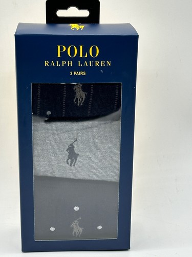 NEW 3 PAIRS GIFT PACK MENS POLO RALPH LAUREN CREW SOCKS SHOE SIZE 6-12.5 - Picture 19 of 20