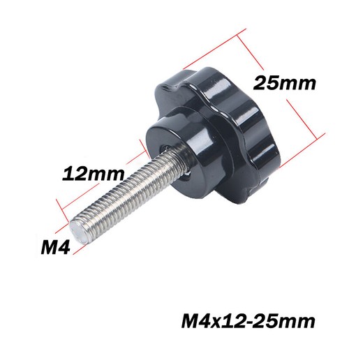 M4,5,6,8,10,12 Plastic Rosette Thumb Screws Star Hand Grip Knob Bolts Thumbscrew - Picture 9 of 76