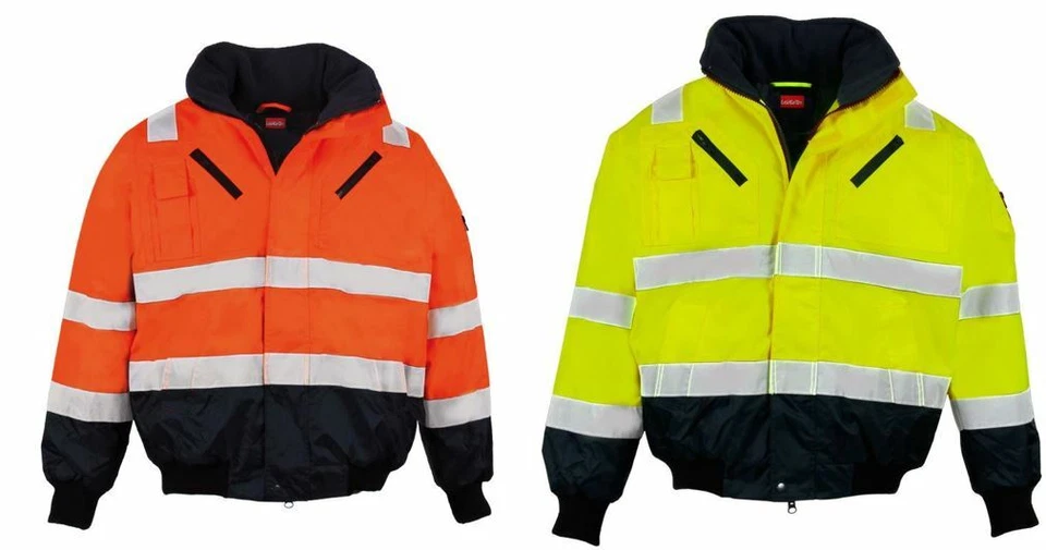 LEIKATEX Lei Warnschutzjacke EN471 Pilotenjacke Warnjacke Warn Jacke warnfarbe Gr.XXXL