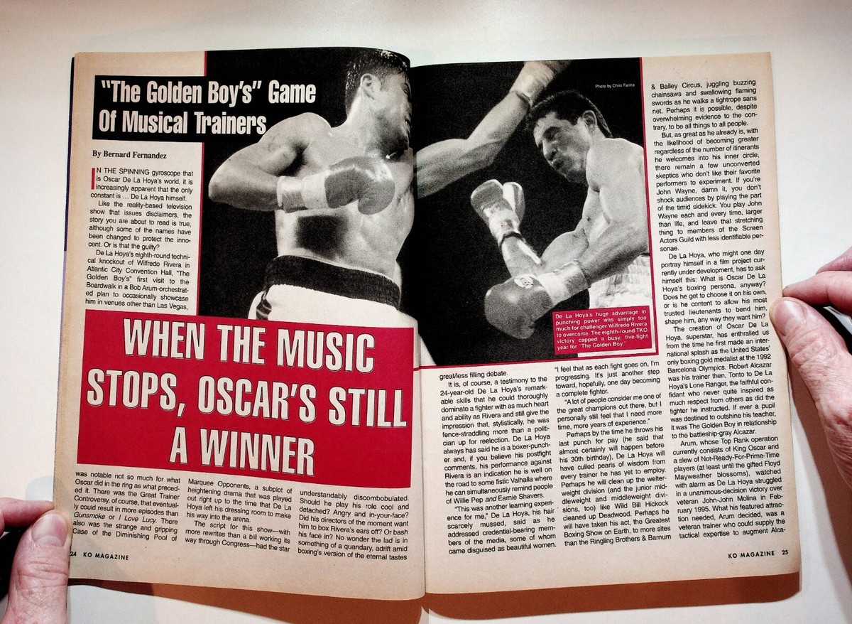 1998 April KO Knockout Boxing Magazine Oscar De La Hoya